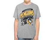 Pittsburgh Penguins 47 Brand 2016 Eastern Conf Champs On Ice YOUTH T Shirt S