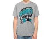 San Jose Sharks 47 Brand 2016 Western Conf Champions On Ice YOUTH T Shirt S