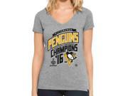 Pittsburgh Penguins 47 Brand 2016 Eastern Conf Champs On Ice Women T Shirt M