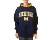 Michigan Wolverines Colosseum Navy YOUTH Long Sleeve Hoodie Sweatshirt L