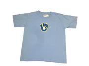 Milwuakee Brewers Soft as a Grape Light Blue YOUTH SS Crew Neck T Shirt M
