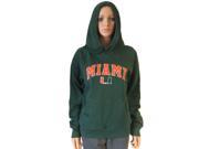 Miami Hurricanes Colosseum Green WOMENS LS Drawstring Hoodie Sweatshirt M