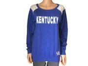 Kentucky Wildcats Colosseum Blue WOMENS LS Scoop Neck Lightweight Sweatshirt M