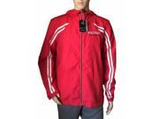 Wisconsin Badgers Colosseum Red Full Zip Windbreaker Jacket with Pockets L