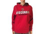 Wisconsin Badgers Colosseum Red LS Hoodie Sweatshirt with Front Pocket L