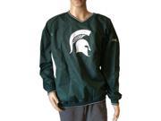 Michigan State Spartans Colosseum Green LS V Neck Windbreaker Pullover XL
