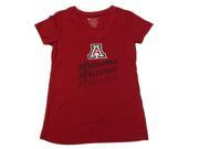 Arizona Wildcats Colosseum WOMENS Red with Gradient Logo SS V Neck T Shirt M