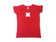 Nebraska Cornhuskers TFA Toddler Girls Red Long Length Cotton T Shirt 2T
