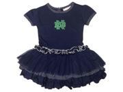 Notre Dame Fighting Irish TFA Toddler Girls Navy Polka Dot Tutu Dress 4T