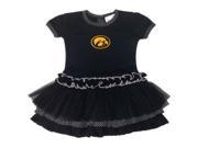 Iowa Hawkeyes TFA Toddler Girls Black Polka Dot One Piece Tutu Dress 3T