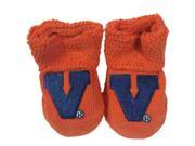 Virginia Cavaliers Two Feet Ahead Infant Baby Newborn Orange Navy Socks Booties