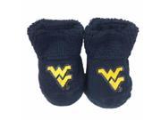 West Virginia Mountaineers Two Feet Ahead Infant Baby Newborn Navy Socks Booties