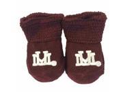 Montana Grizzlies Two Feet Ahead Infant Baby Newborn Maroon Socks Booties