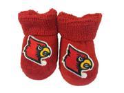 Louisville Cardinals Two Feet Ahead Infant Baby Newborn Red Socks Booties