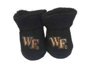 Wake Forest Demon Deacons Two Feet Ahead Infant Baby Newborn Black Socks Booties