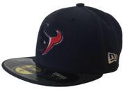 Houston Texans New Era On Field 59Fifty Flatbill Youth Fitted Hat Cap 6 1 2