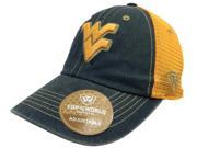 West Virginia Mountaineers TOW Navy Gold Past Mesh Adjustable Snapback Hat Cap