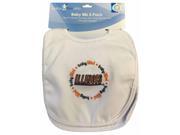 Illinois Fighting Illini Fanatic Infant Baby White Circular Logo Bib 2 Pack
