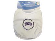 TCU Horned Frogs Baby Fanatic Infant Baby White Circular Logo Bib 2 Pack