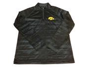 Iowa Hawkeyes Under Armour Heatgear Black Gray LS 1 4 Zip Pullover Jacket L