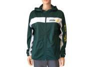 Oregon Ducks Badger Sport WOMENS Green LS Full Zip Hoodie Jacket M