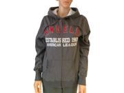 LA Angels SAAG WOMENS Gray Long Sleeve Full Zip Hooded Jacket with Pockets M