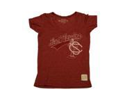 South Carolina Gamecocks Retro Brand WOMENS Maroon SS V Neck T Shirt M