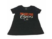 Philadelphia Flyers SAAG WOMENS Charcoal Gray SS Burnout V Neck T Shirt XL
