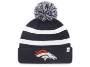 Denver Broncos 47 Brand Navy Breakaway Knit Cuffed Beanie Poofball Hat Cap