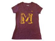 Minnesota Golden Gophers Under Armour WOMENS Maroon V Neck T Shirt M