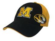 Missouri Tigers Black Gold Silver Series Structured Adjustable Strap Hat Cap