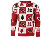Arizona Cardinals Forever Collectibles Red White Knit Patches Ugly Sweater L