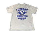 BYU Cougars Badger YOUTH Gray Short Sleeve Crew Neck Performance T Shirt M