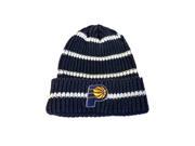 Indiana Pacers Adidas Navy and White Striped Knit Cuffed Beanie Hat Cap