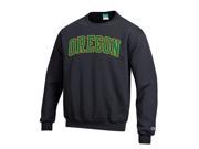 Oregon Ducks Champion Black Powerblend Fleece Crew Pullover Sweatshirt L