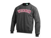 Wisconsin Badgers Champion Gray Powerblend Fleece Pullover Sweatshirt XL
