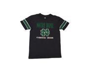 Notre Dame Fighting Irish Colosseum YOUTH Navy Grunge Logo SS Crew T Shirt L