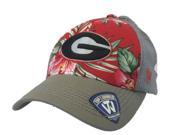 Georgia Bulldogs TOW Floral Ocean Front Style Gray Mesh Snapback Hat Cap