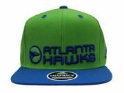 Atlanta Hawks Adidas Lime Green Blue Structured Snapback Flat Bill Hat Cap