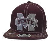 Mississippi State Bulldogs Adidas Maroon Structured Snapback Flat Bill Hat Cap