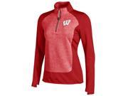 Wisconsin Badgers Under Armour WOMEN Red Infrared 1 4 Zip Pullover XL