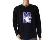 Northwestern Wildcats Under Armour Coldgear Black LS Pullover Sweatshirt L