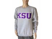 Kansas State Wildcats Champion Eco Fleece Gray LS Crew Pullover Sweatshirt L