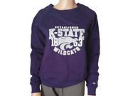 Kansas State Wildcats Champion WOMENS Purple LS Crew Pullover Sweatshirt M