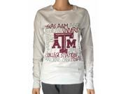 Texas A M Aggies Under Armour Semi Fitted WOMENS White LS Crew Sweatshirt M