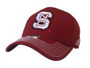 NC State Wolfpack Adidas Red White Structured Flexfit Fitmax 70 Hat Cap S M