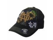 Notre Dame Fighting Irish TOW Black Floral Mesh Adj. Snapback Slouch Hat Cap