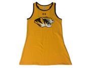 Missouri Tigers Under Armour HG WOMENS Yellow Racerback Tank Top T Shirt S