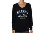 San Jose Sharks SAAG Women s Black Tri Blend Ultra Soft V Neck Sweater XL