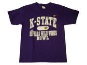 Kansas State Wildcats 2013 Buffalo Wild Wings Bowl Youth Purple T Shirt L